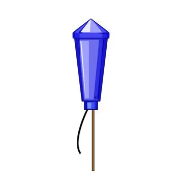 Celebration firework rocket cartoon vector illustration Stock Illustration