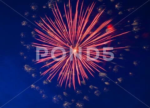 Celebration fireworks in the night Stock Photos