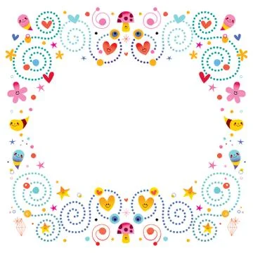 Celebration fun happy frame Stock Illustration