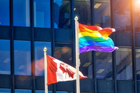 Celebration of Gay and LGBTQ rights on display in Toronto downtown, Canada Stock Photos