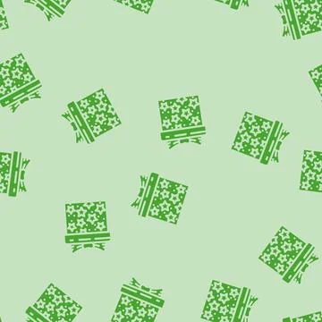 Celebration gift box glyph vector seamless pattern Illustrazione stock
