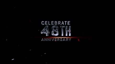 Celebration graphic design featuring forty eighth anniversary text with con.. Video stock 343669175