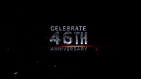 Celebration graphic design featuring fortysixth anniversary text with confe.. Vídeo Stock 343669184