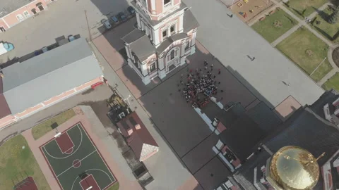 Celebration of holy easter in an orthodox temple in the Russia Stock Footage 108216075