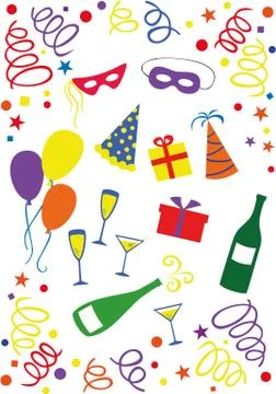 Celebration icons Stock Illustration
