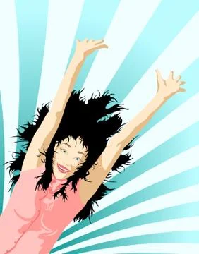 Celebration jump Illustrazione stock