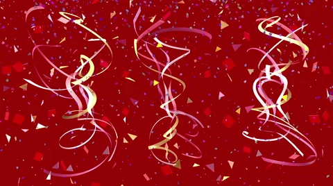 Celebration Looping Ribbons  - 4K Resolution Ultra HD Stock Footage 42685388