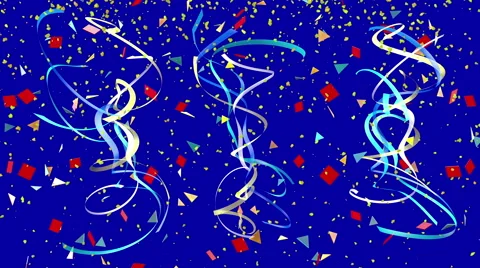 Celebration Looping Ribbons  - 4K Resolution Ultra HD Stock Footage 42704969