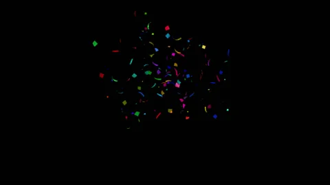 Celebration Multicolor Confetti with QuickTime Alpha Channel / Prores 4444 Stock Footage 130529387
