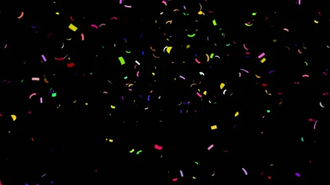 Celebration Multicolor Confetti with QuickTime Alpha Channel / Prores 4444 Stock Footage 130967377
