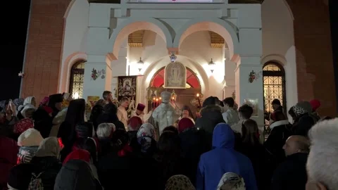 Celebration of the Orthodox Easter holiday on April 20, 2025 Stock Footage 307764870
