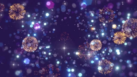 Celebration particles circles black background bokeh Vidéo 148047148