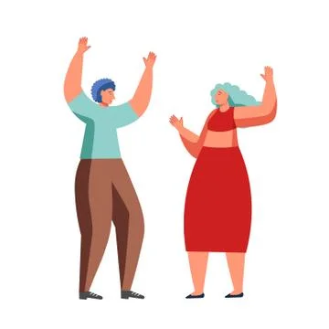 Celebration party couple, vector flat isolated illustration Stock Illustration
