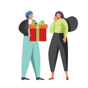 Celebration party couple, vector flat isolated illustration Stock Illustration
