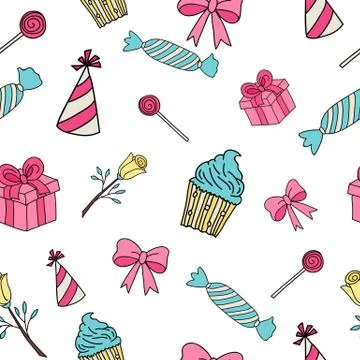 Celebration pattern. Party seamless pattern. Vector illustration Stock Illustration