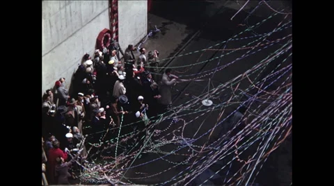 Celebration of Ship Leaving Video stock 47643354