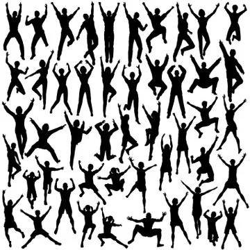 Celebration silhouettes Stock Illustration