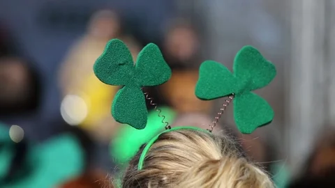 Celebration of St. Patrick day in Moscow Stock Footage