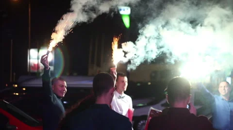 Celebration in the street Stock Footage 62511385