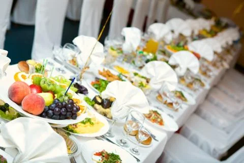 Celebration table Stock Photos