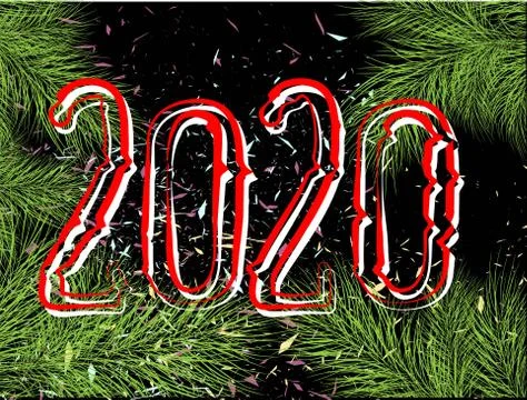 Celebration template. Vector christmas template. Pine, spruce, christmas tree Stock Illustration