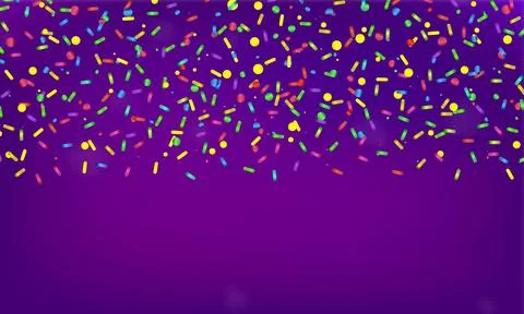 Celebration. Vector confetti on colourful background. Vector Stock Illustration