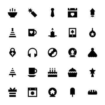 Celebration Vector Icons Stock Illustration