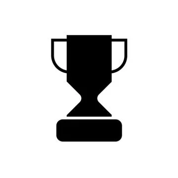 Celebration winner cup solid icon. vector illustration isolated on white. glyph Stock Illustration