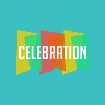 Celebration Word Vector Illustration Stockillustratie