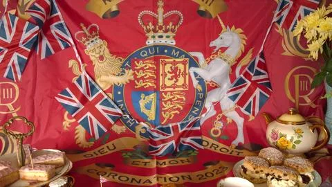 Celebrationd  the Coronation of King Charles  III and  Queen Camilla Stock Photos