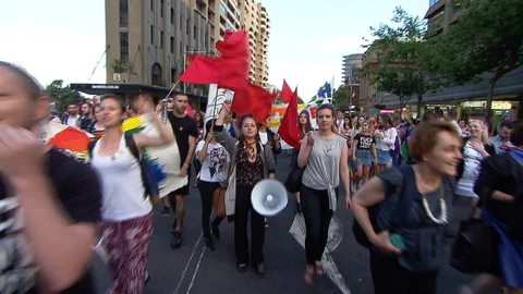 Celebrations as Australia changes Same Sex Marriage Laws Stock Footage 129391846