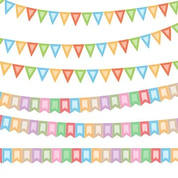 Celebratory flags for your projects.Vector Stock Illustration