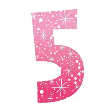 Celebratory number five Stock Illustration