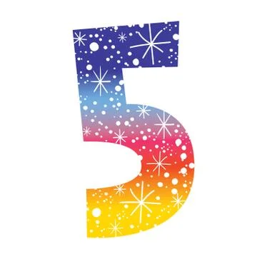 Celebratory number five Stock Illustration