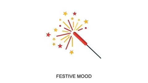 Celebratory sparkler Illustrazione stock