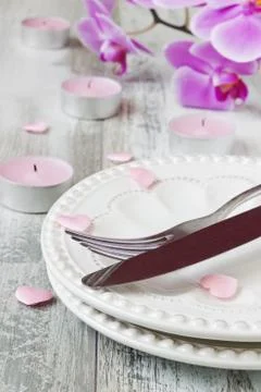 Celebratory table Stock Photos