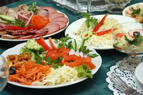 Celebratory table Stock Photos