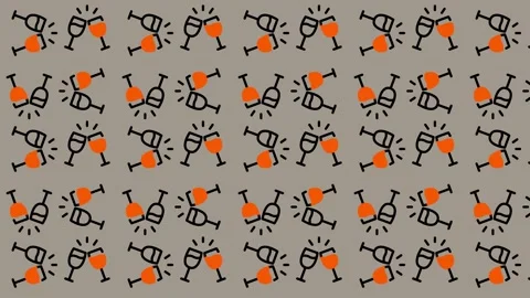 Celebratory Toast Pattern - A Festive Background for Special Occasions. Stock Footage 325388672