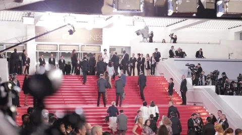 Celebrities walking up the red carpet, C... | Stock Video | Pond5