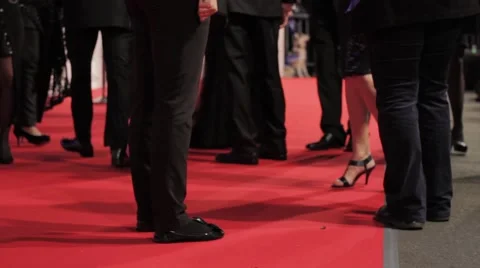 Celebrities Walking on Red Carpet - Close Up of Feet Video stock 57214892