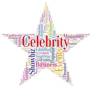 Celebrity Star Means Text Word And Fame Stock Illustration