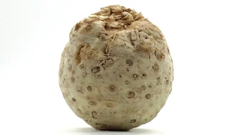 Celeriac on white background  Stock Footage 76128495