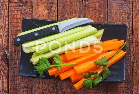 Celery with carrot Stock Photos