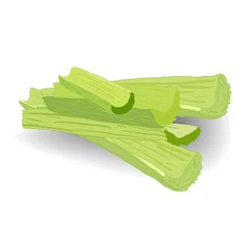 Celery. Celery isolated on a white background. Stock Illustration