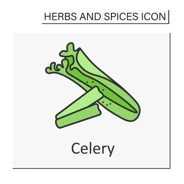 Celery color icon Stock Illustration
