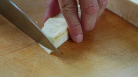 Celery cutting Stock Footage 35987293
