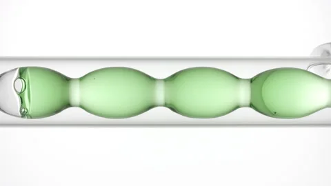 Celery extract flowing in bulb condenser cosmetic formulation Stock Footage 339378206
