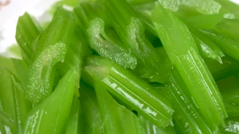 Celery, fresh and healthy organic vegetable. Stock Footage 292123553
