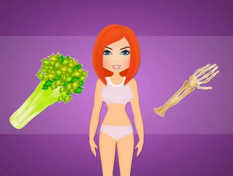 Celery is good for the bones Stock Illustration