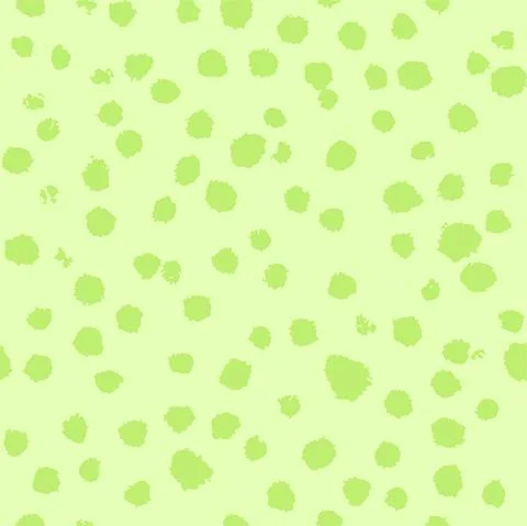 Celery green blots primitive naive hand drawn brushstroke seamless pattern. v Stock Illustration